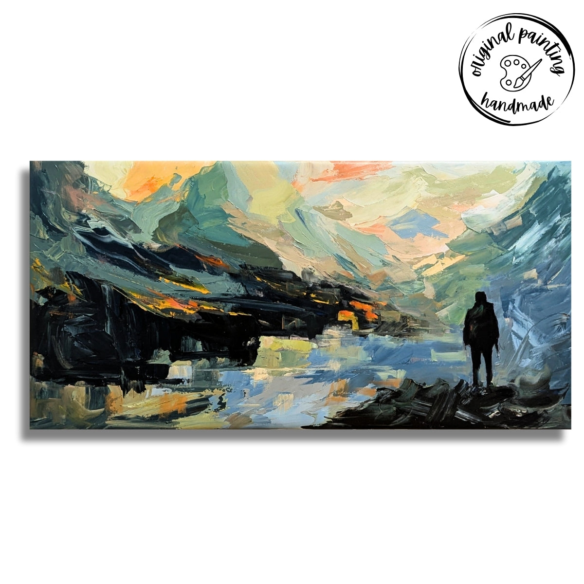 The Hiker (Canvas Oil Painting - 100X50 cm)