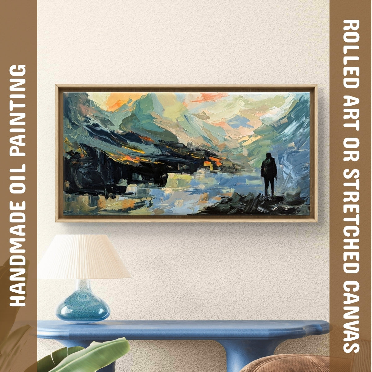 The Hiker (Canvas Oil Painting - 100X50 cm)