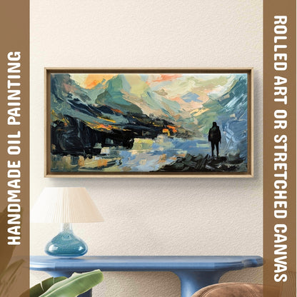 The Hiker (Canvas Oil Painting - 100X50 cm)