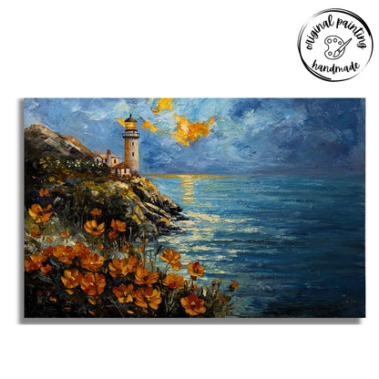The Lighthouse (Canvas Oil Painting - 120X60 cm)