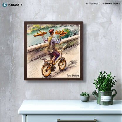 Baguettes and Bicycle Wall Art Painting