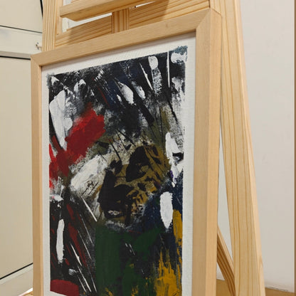 The Edge of Darkness by Raman Singh (Acrylic Painting on Canvas - 12X16 inches with Italian Wood Natural Frame)