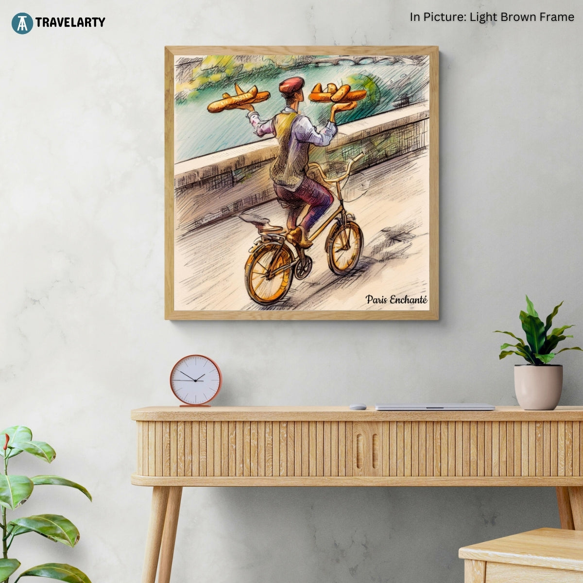 Baguettes and Bicycle Wall Art Painting