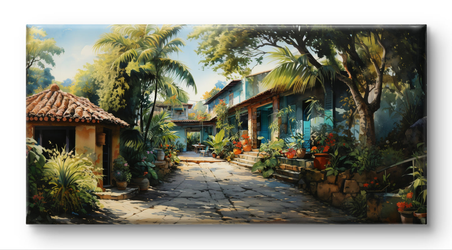 Laid Back Life In Goa  Indian Art Landscape Painting