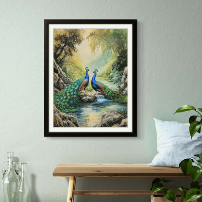 Buy Wall Art Peacocks Mating Call - Vaastu Paintings