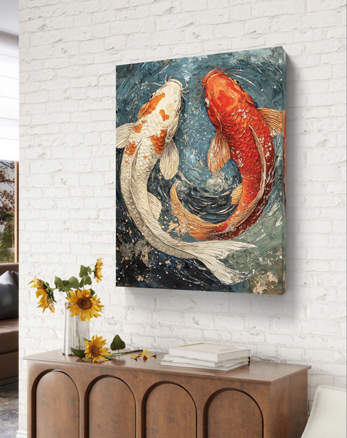 Two Koi Fish - Feng Shui Paintings