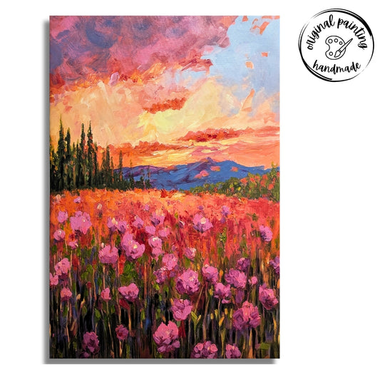 A Pink Dawn (Canvas Oil Painting - 60X80 cm)