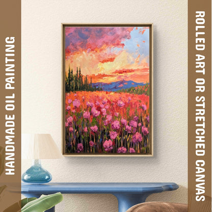 A Pink Dawn (Canvas Oil Painting - 60X80 cm)