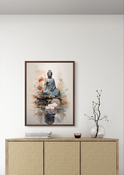 Buy Wall Art Buddha & the Flowers by TravelArty