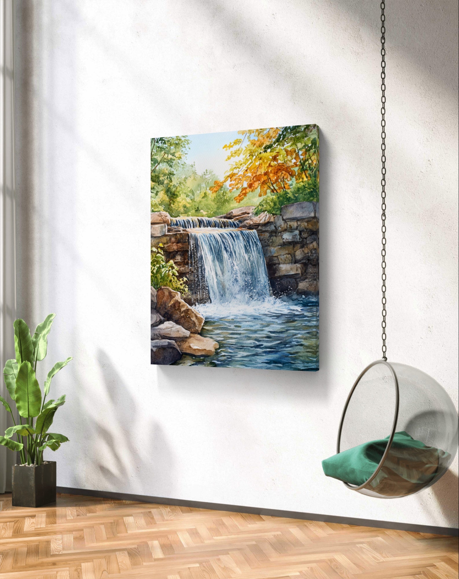 Buy Wall Art Spring Falls - Vaastu Paintings