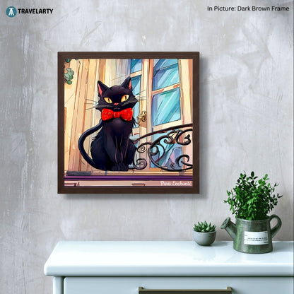 Chat Noir Wall Art Painting