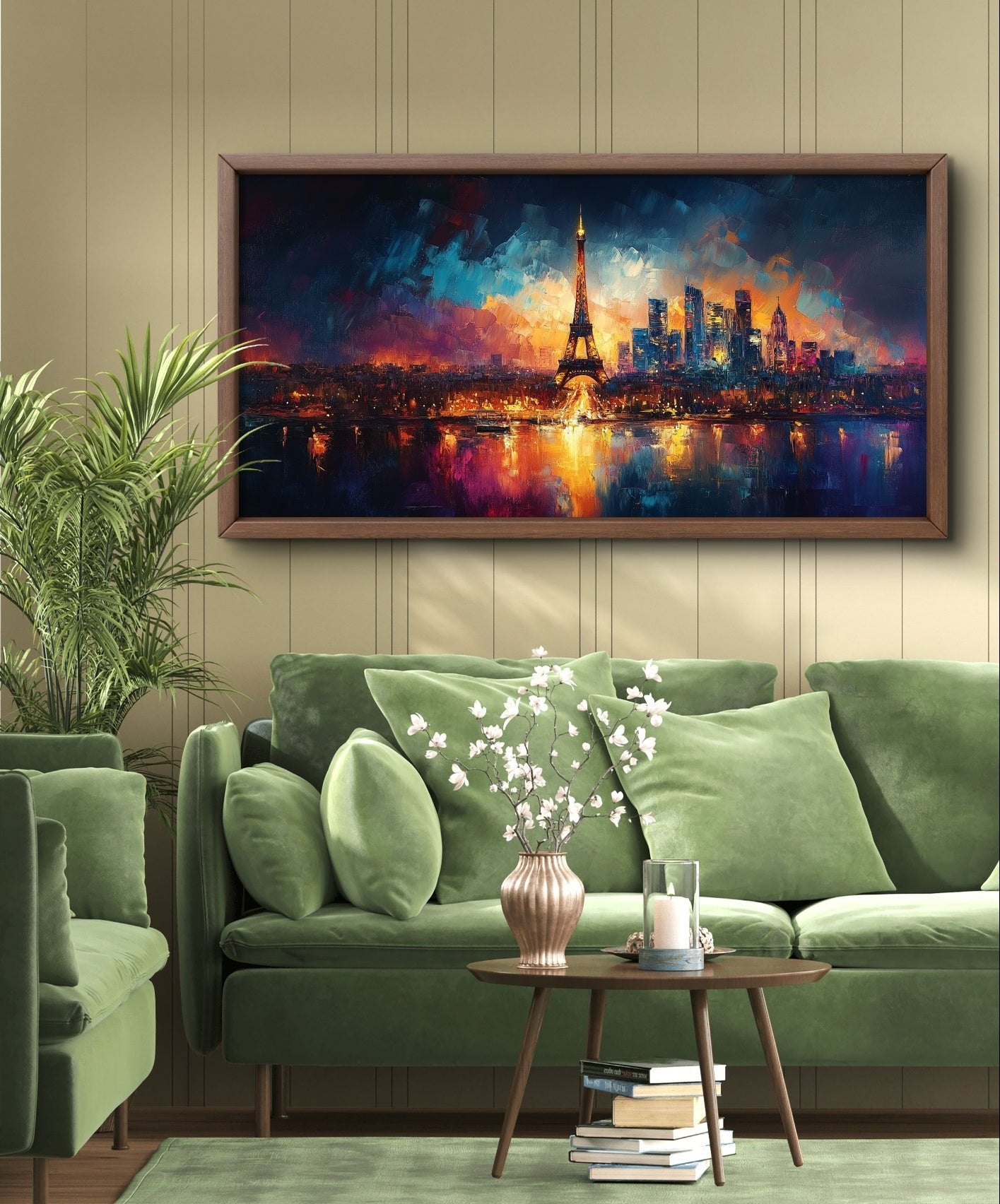 Paris At Night by Pompidou Moderne | Painting for Living Room