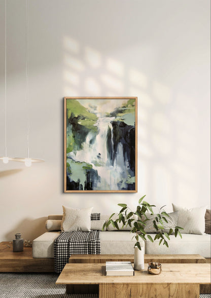 Waterfall Abstract Painting