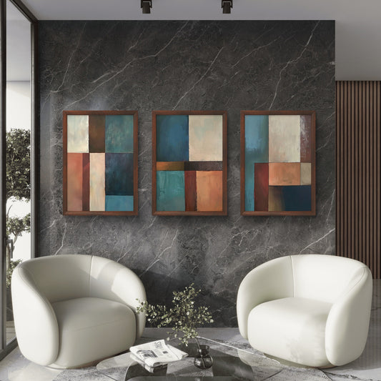 Imperial Hues - Gallery Wall Set of 3 Framed Art