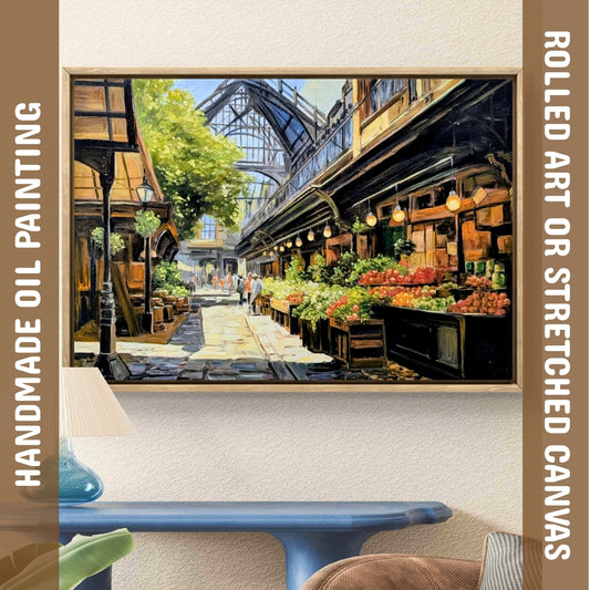 Borough Market London (Canvas Oil Painting - 90X60 cm)
