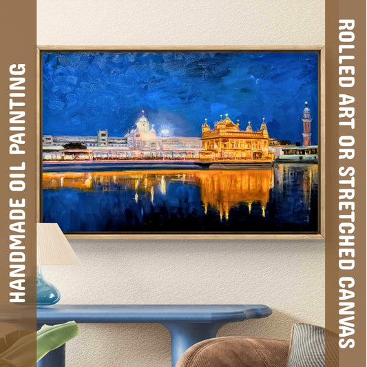 The Golden Temple (Canvas Oil Painting - 90X60 cm)