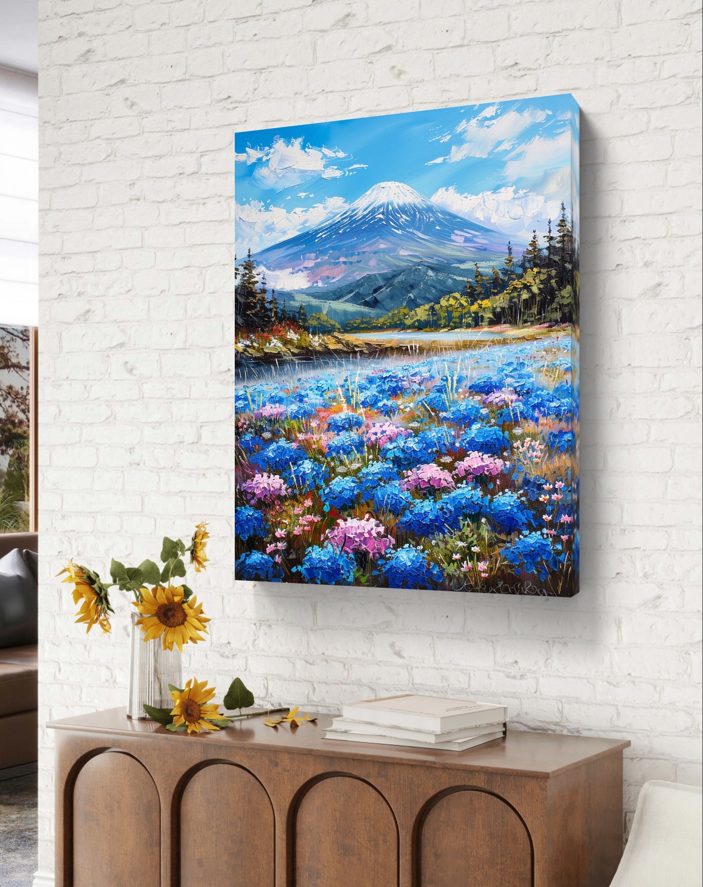 Flowers Under the Mountain - Feng Shui Paintings