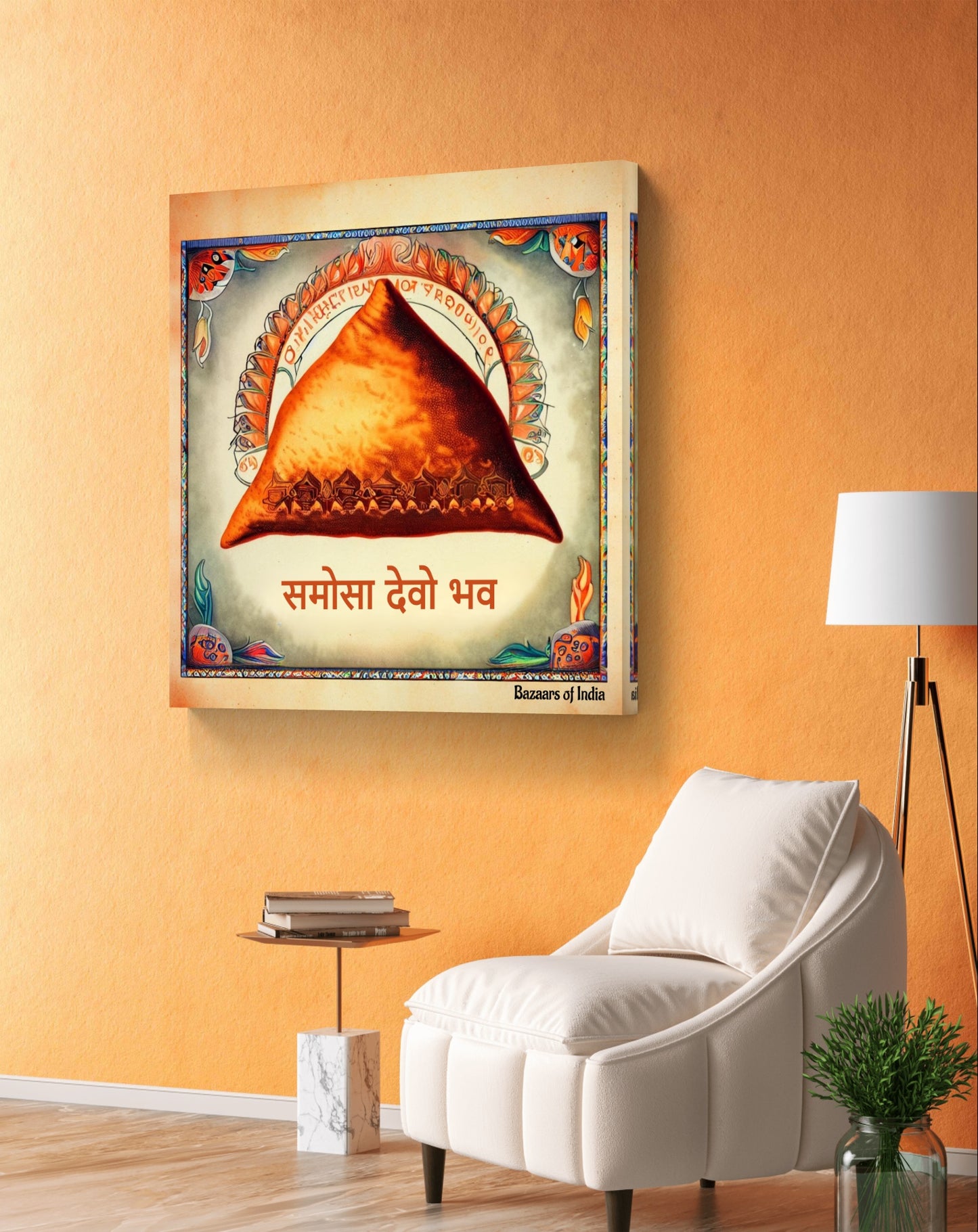 I am the Samosa by Bazaars of India (Framed Art Print)