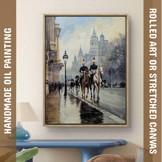 Horse Guards in London (Canvas Oil Painting - 60X80 cm)
