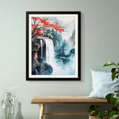 Buy Wall Art Waterfall on the Yangtze - Vaastu Paintings