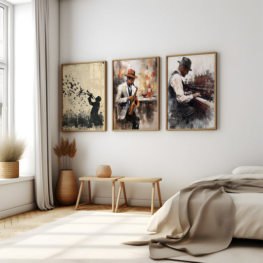 Melodies in Motion - Gallery Wall Set of 3 Framed Art