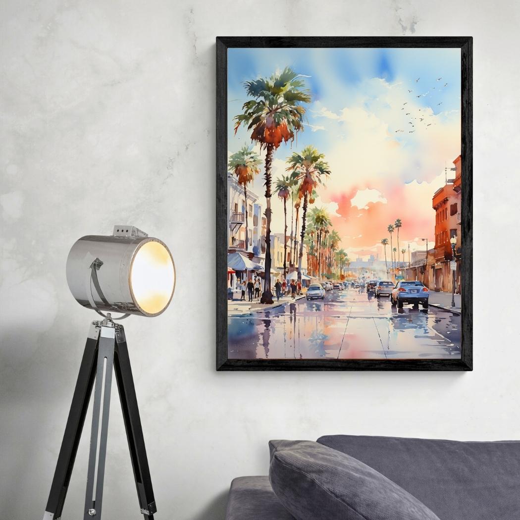 Venice Beach Boardwalk by Californian Kaleidoscope (Framed Art Print) - Deal