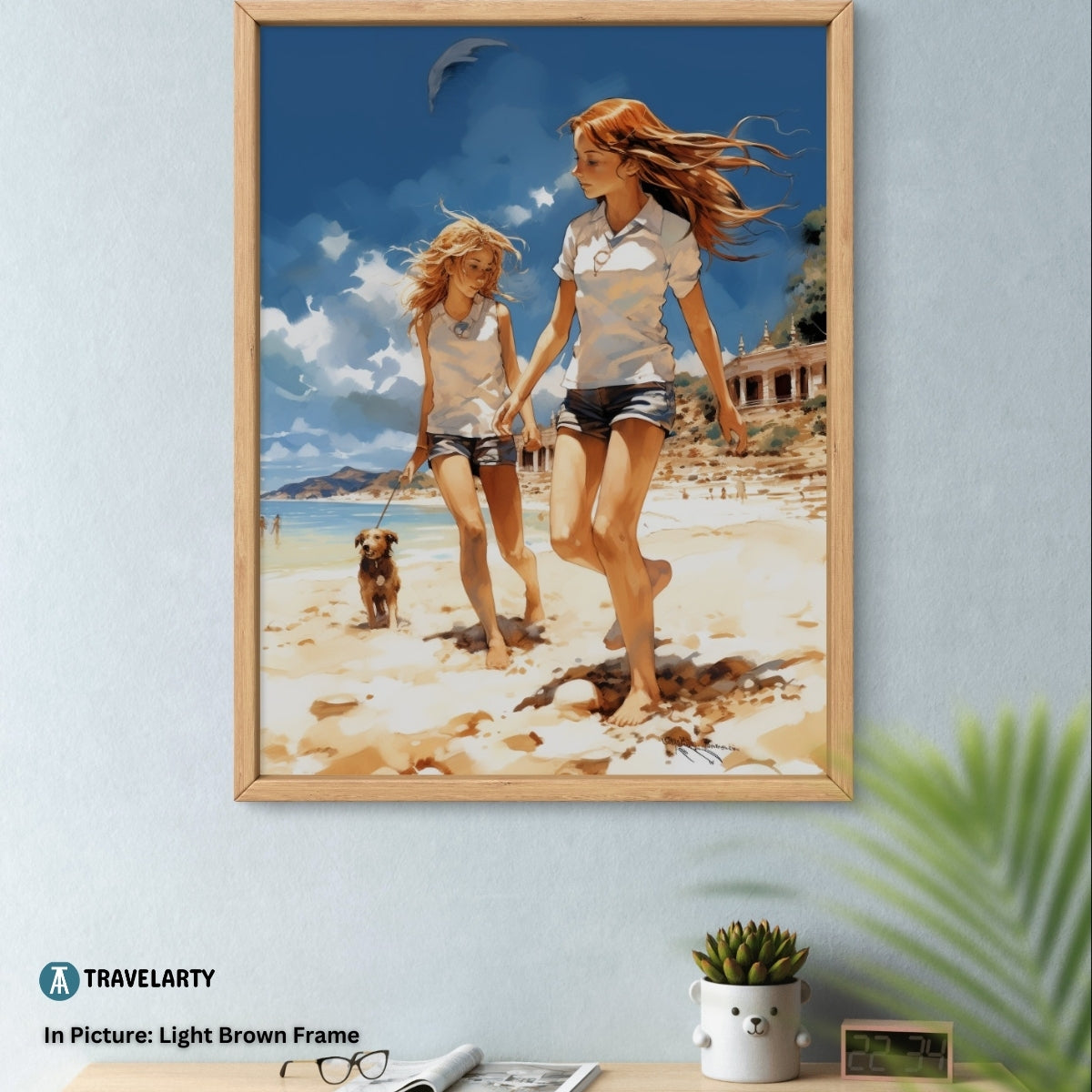 Beach Day with Best Friends Canvas Painting