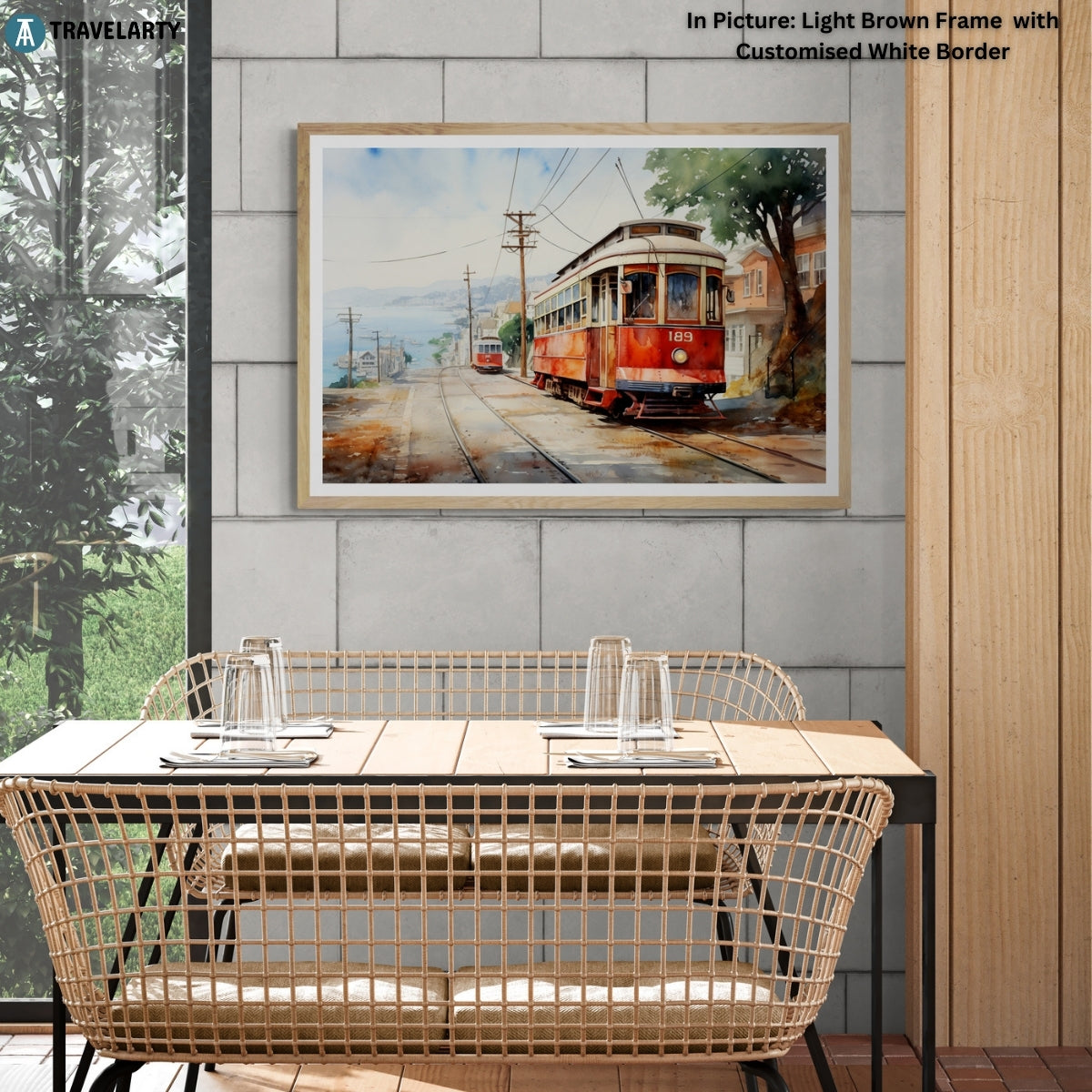 Buy Wall Art Tram Ascending the Hill by Californian Kaleidoscope