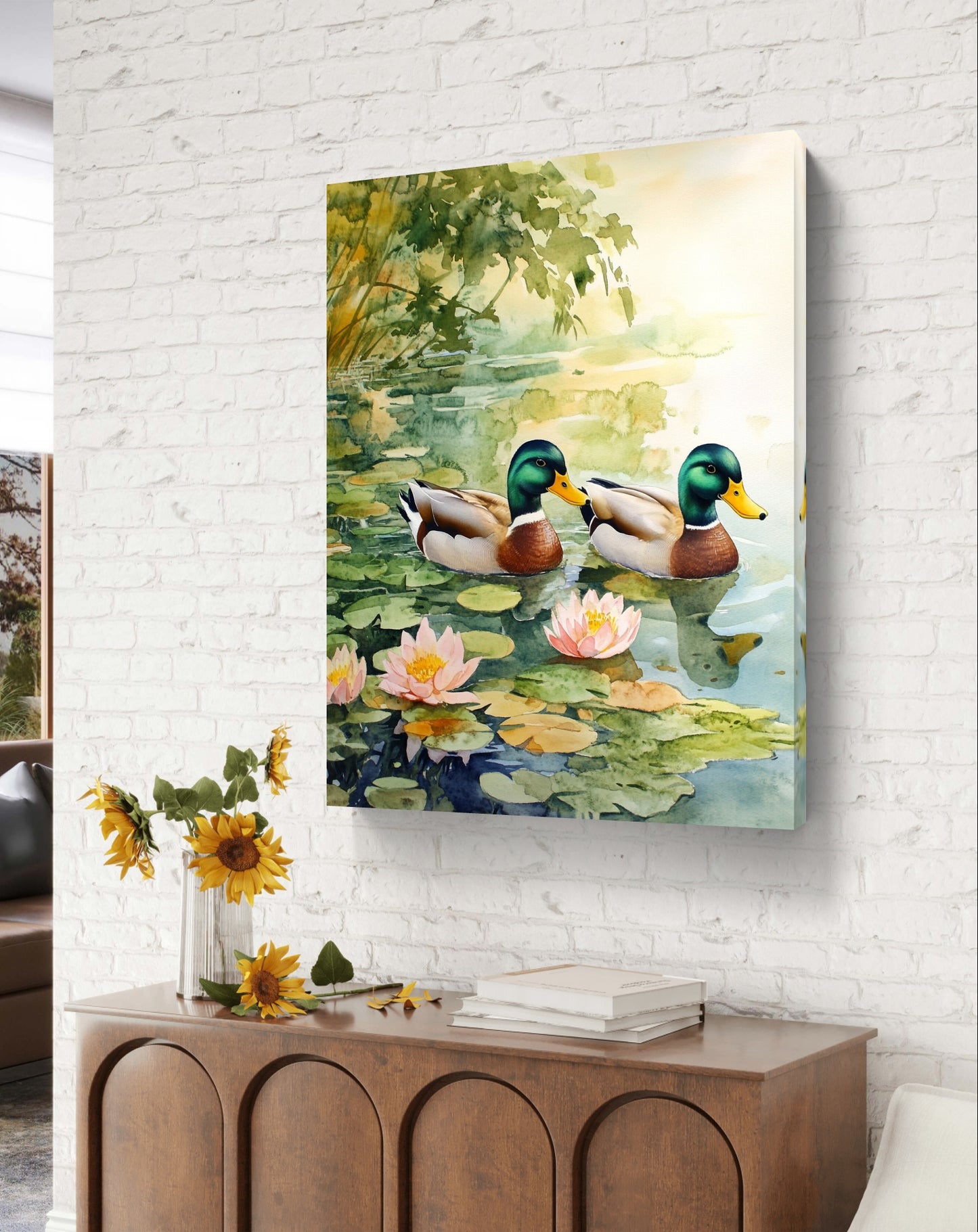 Ducks On The Pond - Feng Shui Paintings