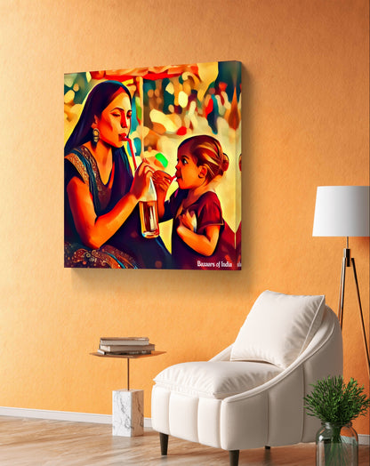 Thanda by Bazaars of India (Framed Art Print)