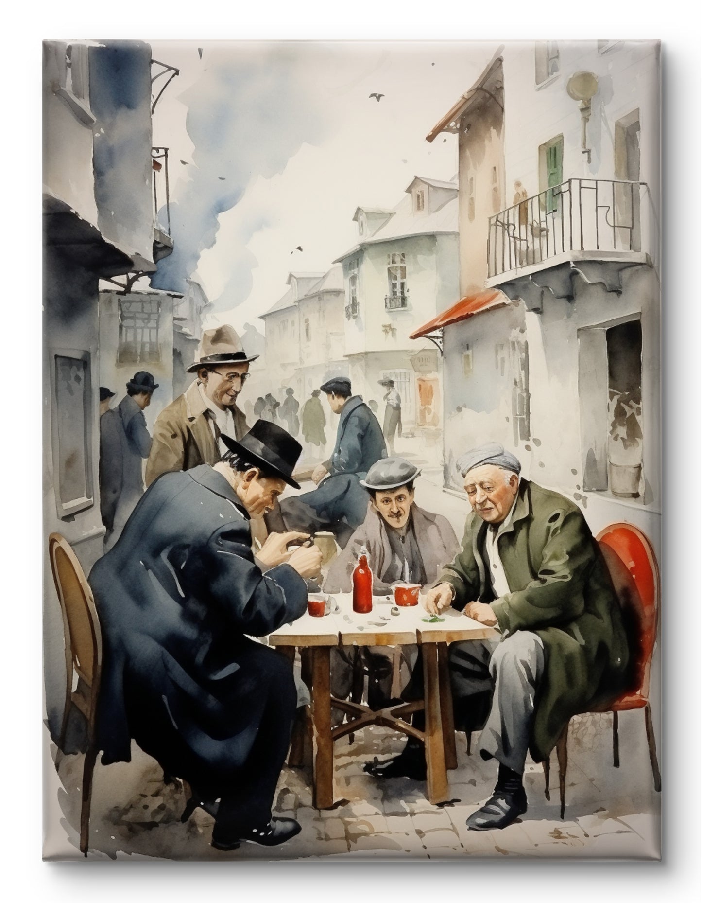 Gambling on the Streets Painting Istanbul Turkey
