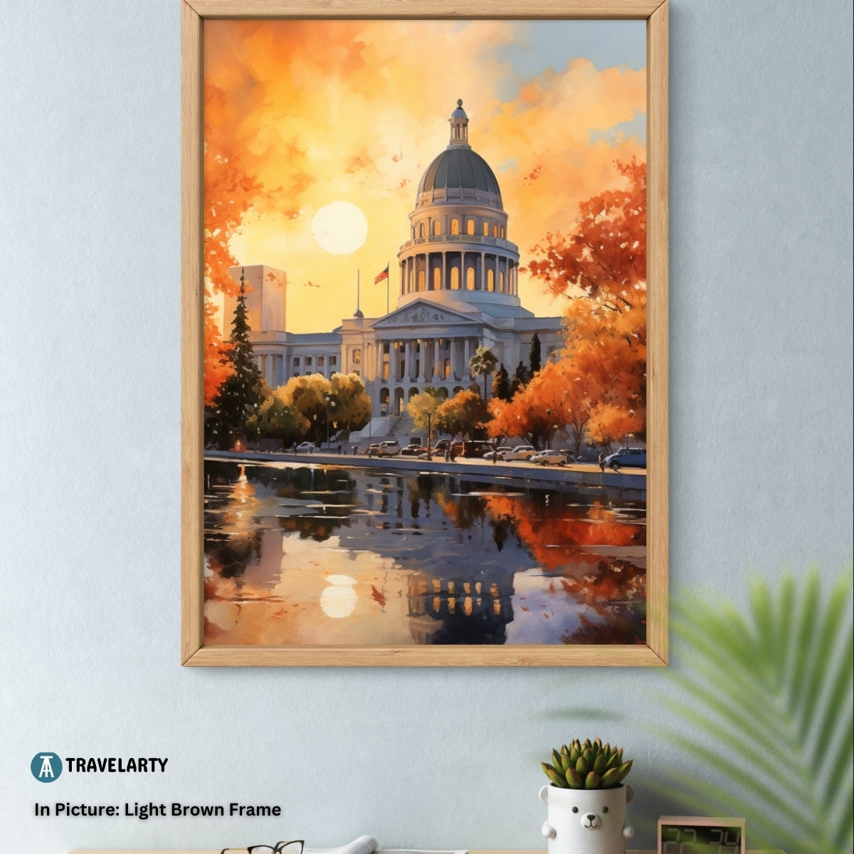 Capitol Building Sunrise Canvas Painting