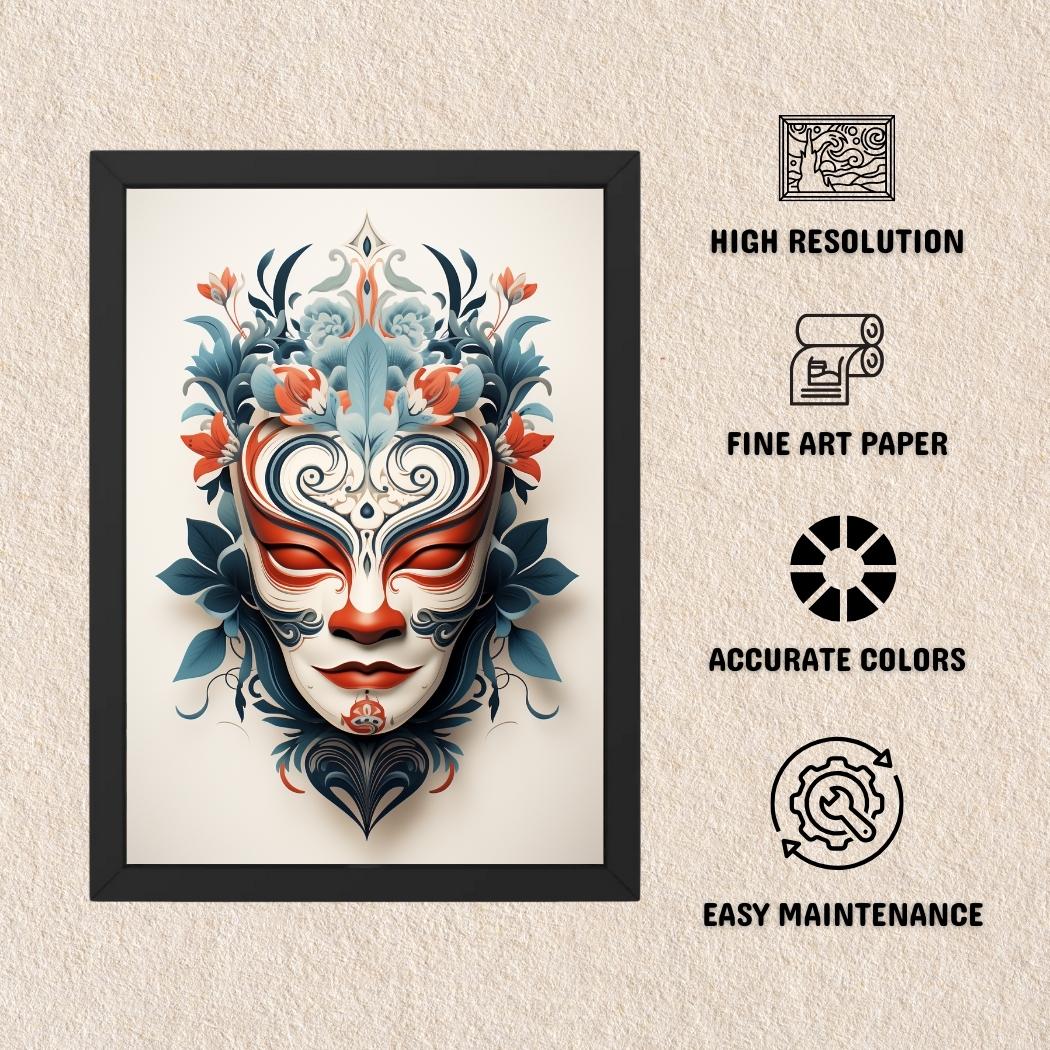 Buy Wall Art Balinese-Face-Mask by Bali Boho