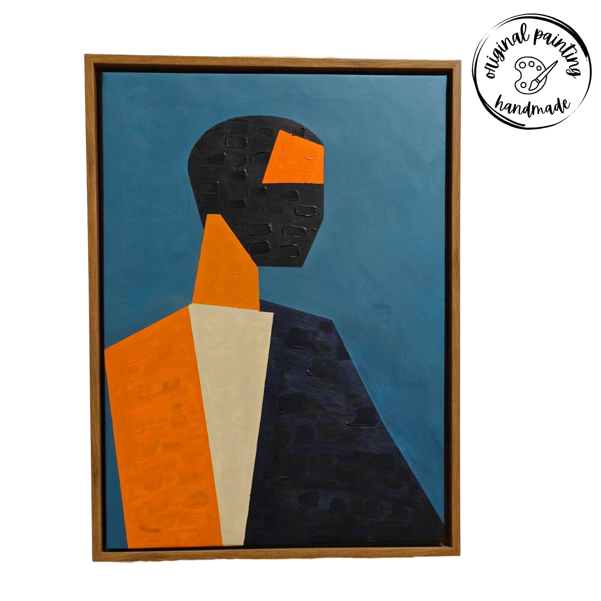 Fragmanted Self by Raman Singh (Acrylic Painting on Canvas - 24X32 inches with Floating Frame)