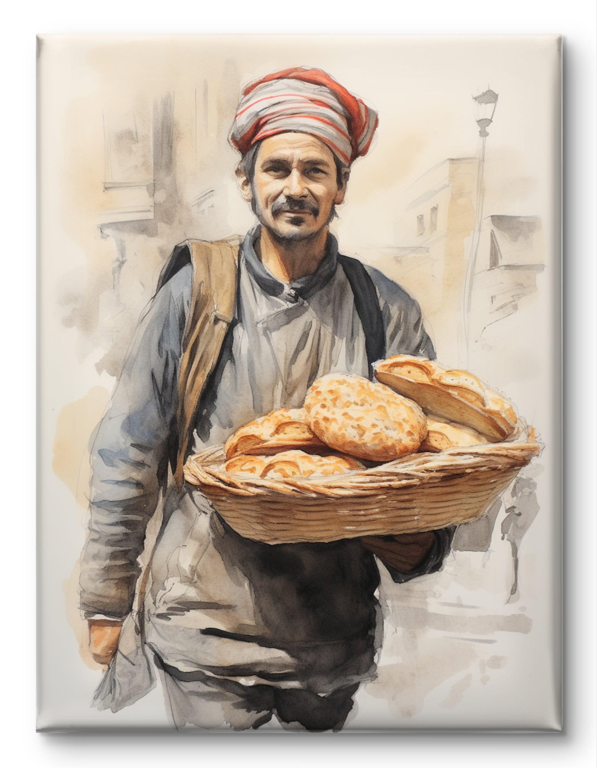 Breadseller Painting Istanbul Turkey