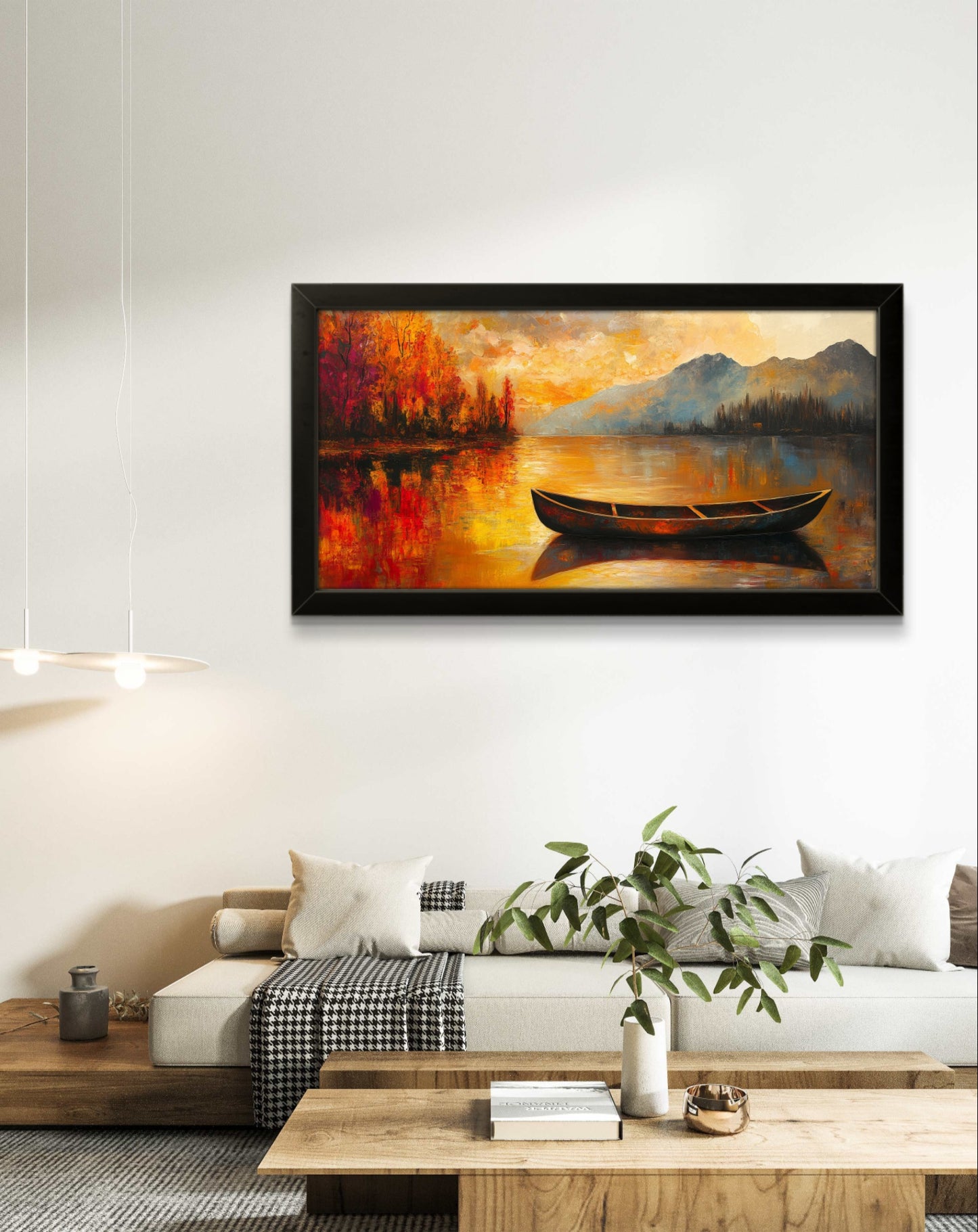 The Lonely Kayak by Pompidou Moderne | Painting for Living Room