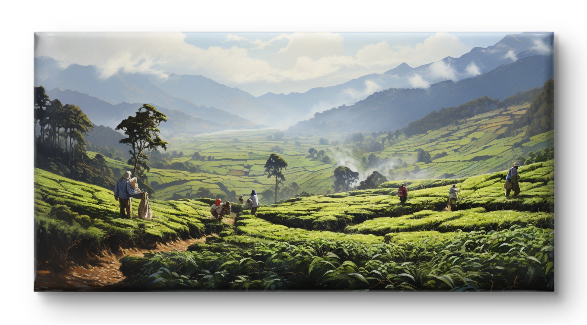 Tea Gardens Munnar  Indian Art Landscape Painting