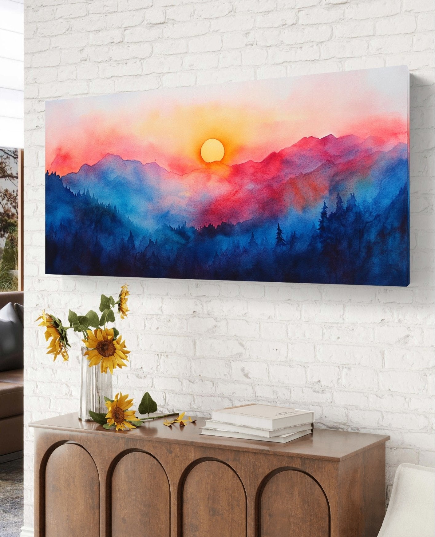 Sunrise In The Himalayas by Pompidou Moderne | Painting for Living Room