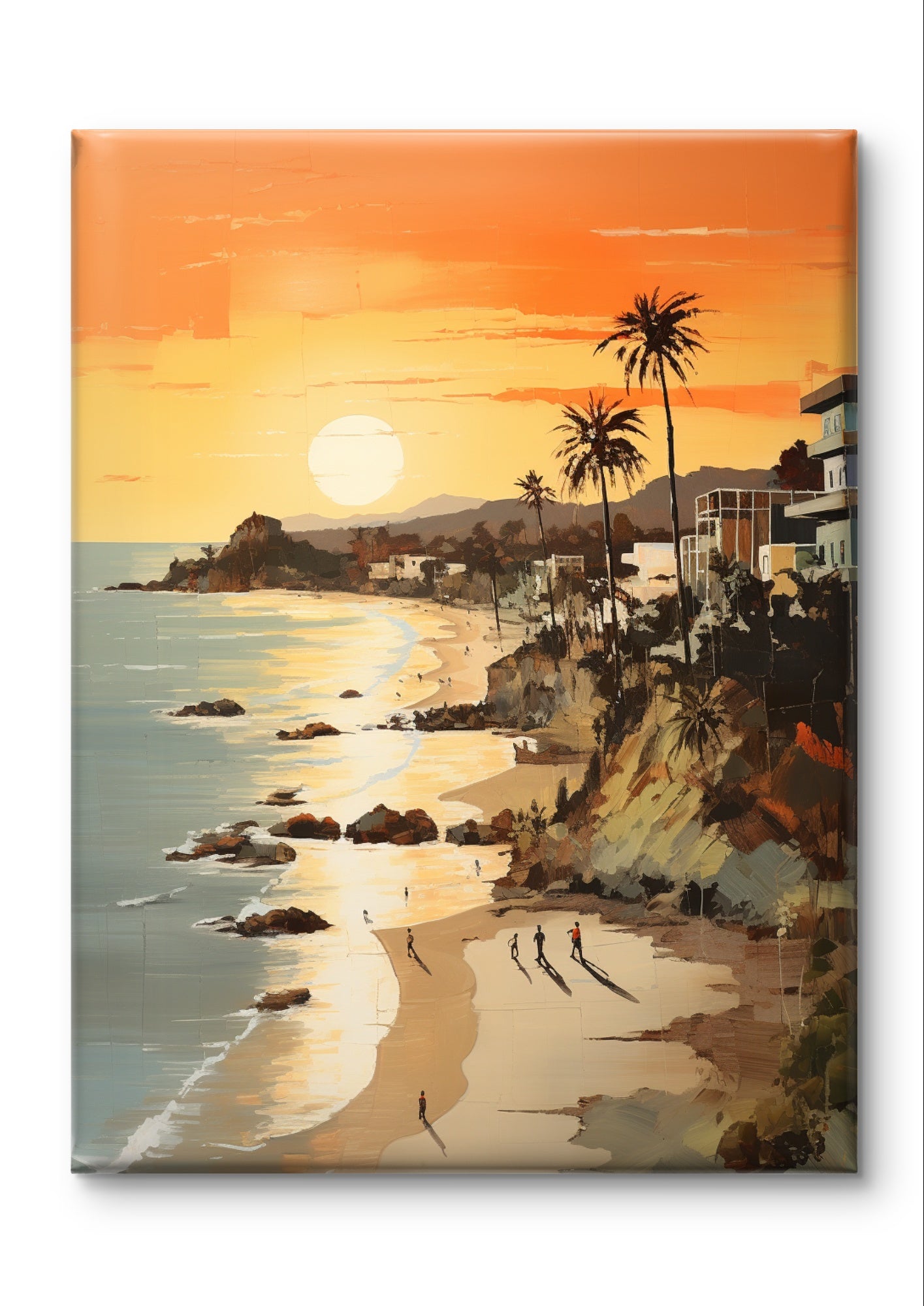 Buy Wall Art Malibu Beach Evening Stroll by Californian Kaleidoscope