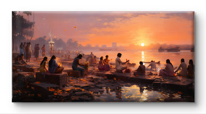 Madras Marina Beach  Indian Art Landscape Painting
