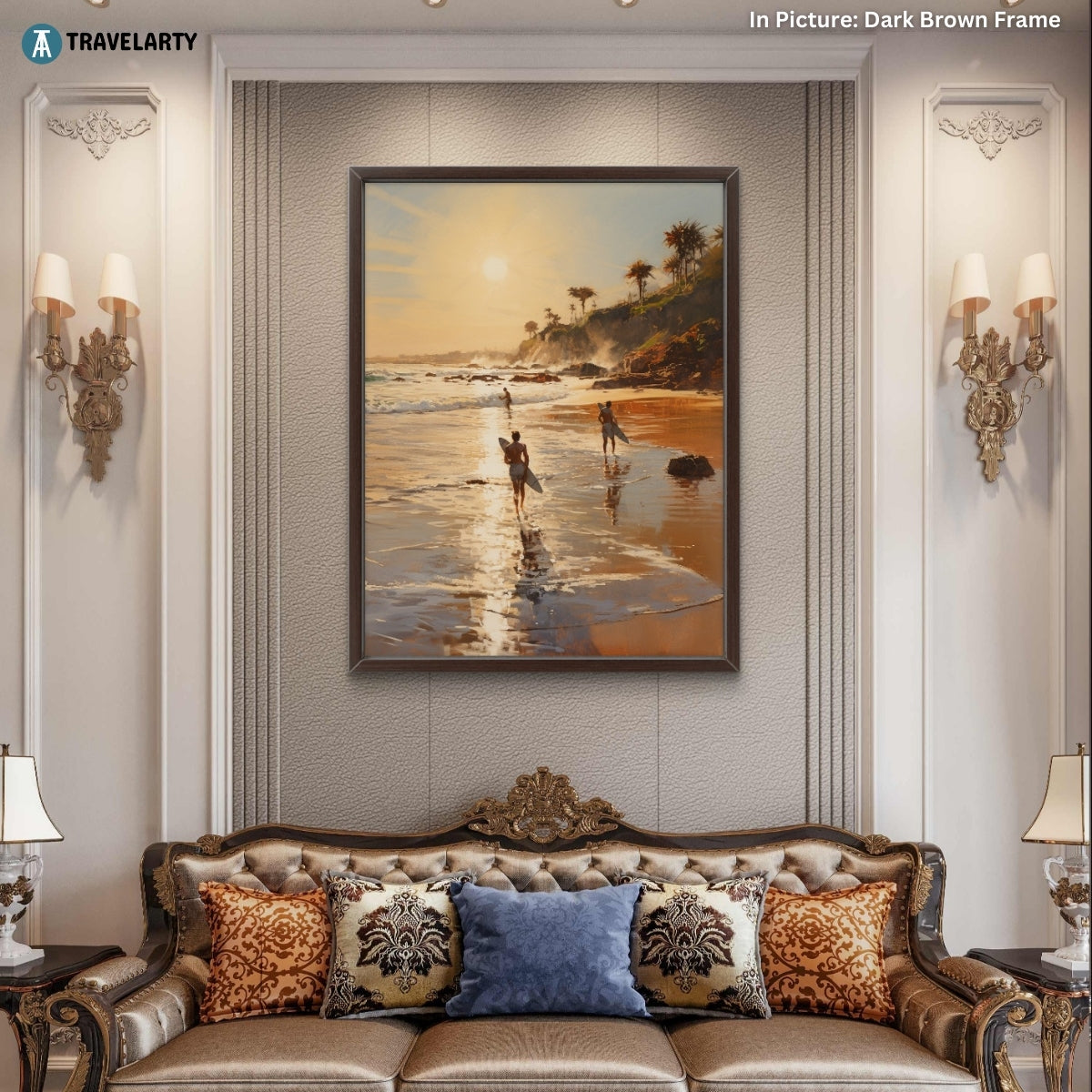 Surf Day by the Beach Canvas Painting
