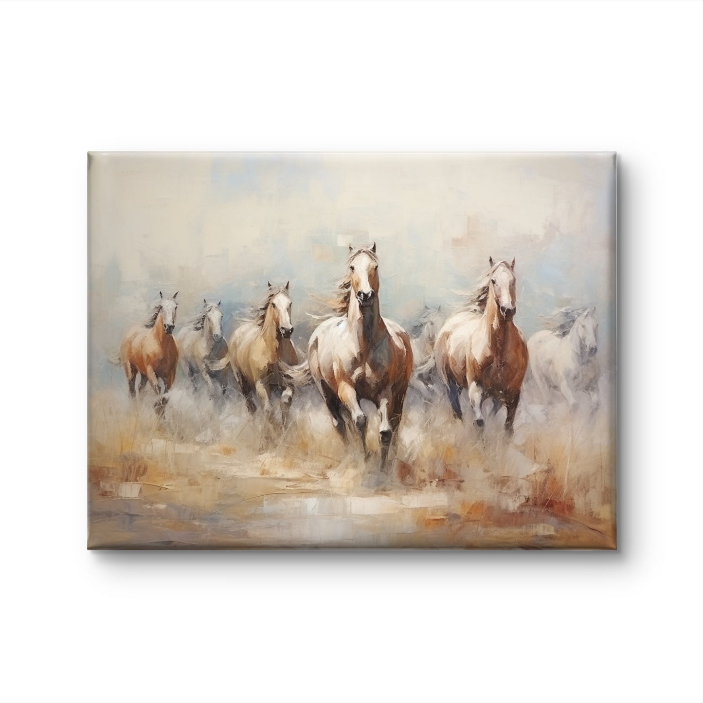 Buy Wall Art Rustic Seven Running Horses Painting by TravelArty