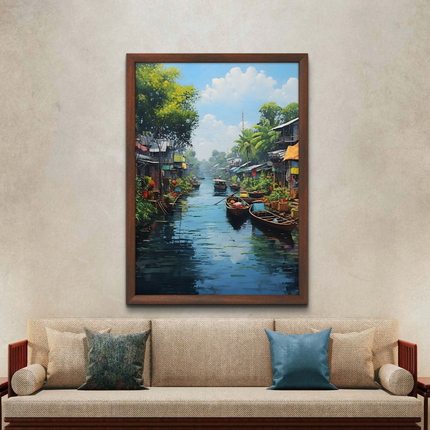 Buy Wall Art Mekong Floating Market by Vietnamese Pho