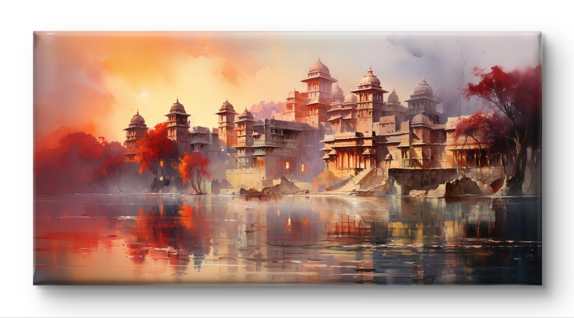 Royal Palace In Rajasthan  Indian Art Landscape Painting