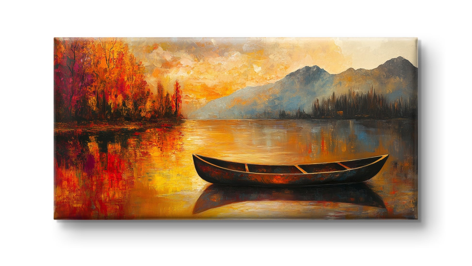 The Lonely Kayak by Pompidou Moderne | Painting for Living Room