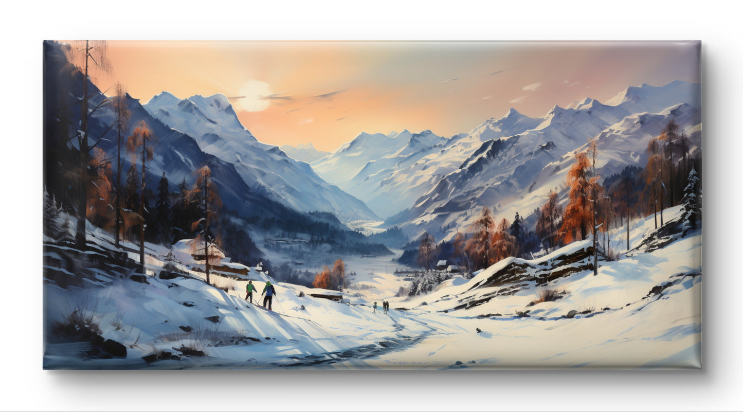 Solang Vallery Winters  Indian Art Landscape Painting