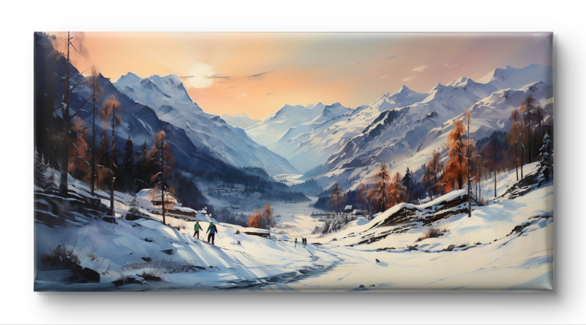 Solang Vallery Winters  Indian Art Landscape Painting