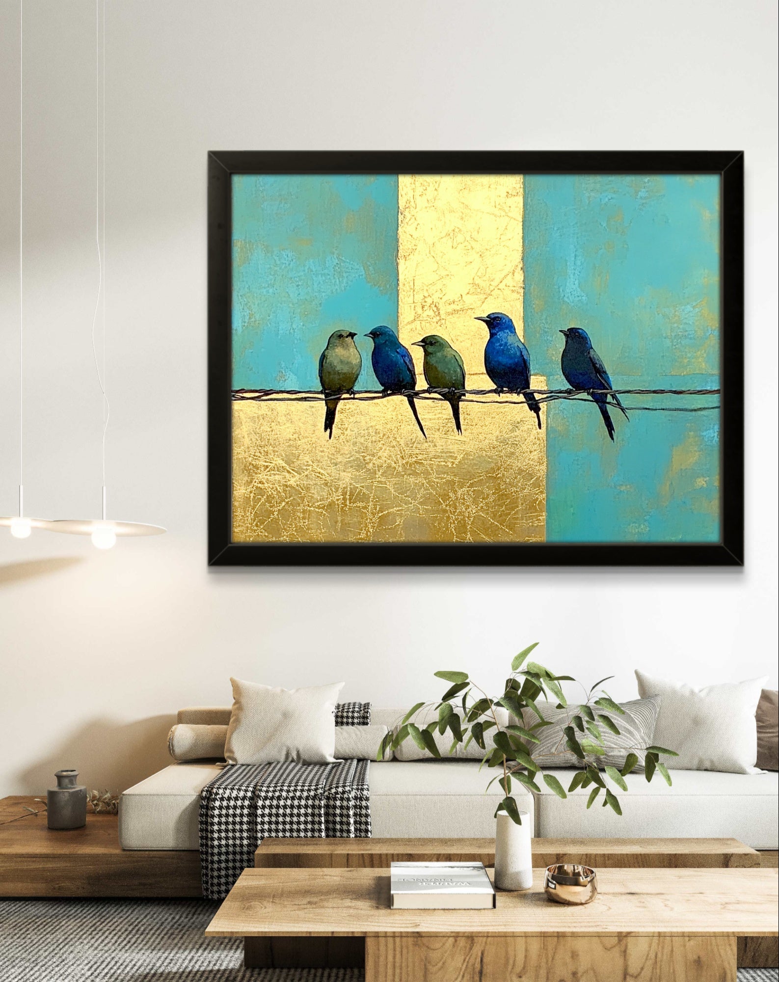 Buy Wall Art The Blue Bird Party by Pompidou Moderne