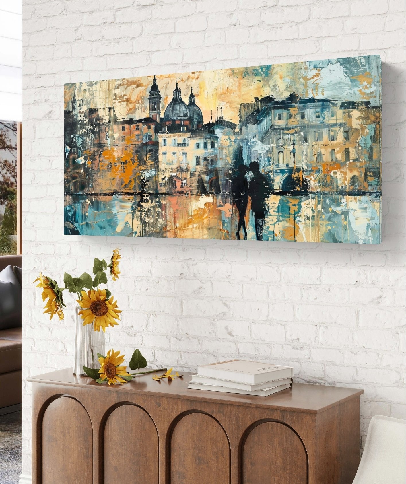 Romance In Rome by Pompidou Moderne | Painting for Living Room