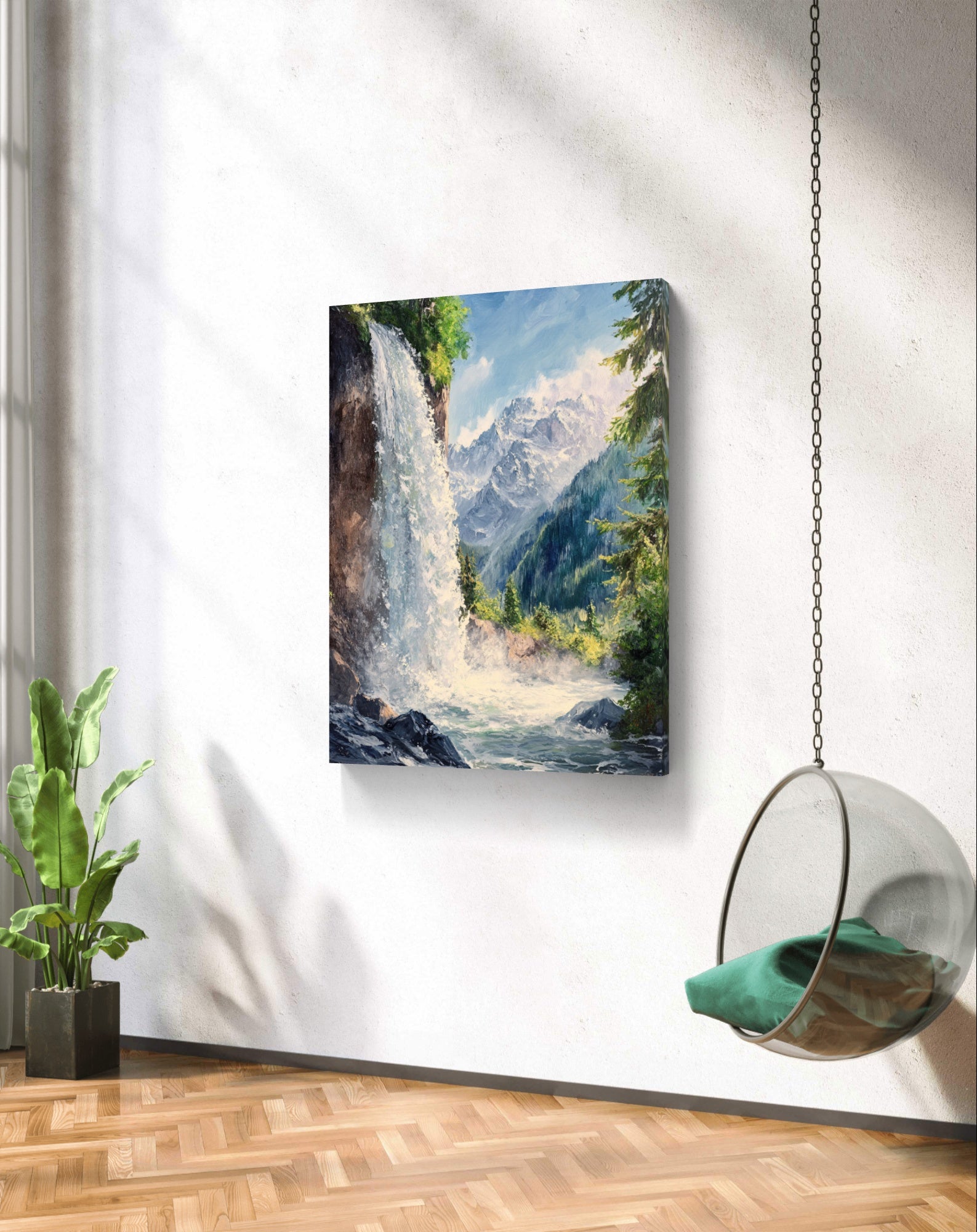 Buy Wall Art Tiger Falls - Vaastu Paintings